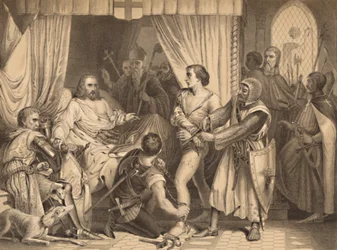 Richard Cœur de Lion pardonnant Bertrand de Gurdun, 1886