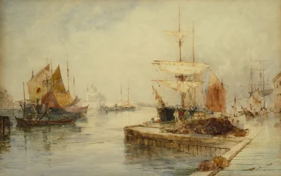 Entrée de la Giudecca, Venise, vers 1870