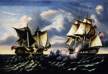 Capture de la frégate H.B.M. Macedonian par la frégate américaine United States, 25 octobre 1812, 1852