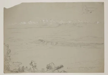Lac Yverdon ou Neuchâtel depuis la colline Chaumont, Suisse, 1841