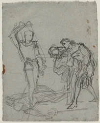 Duel après le bal masqué (recto)