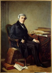 Portrait de Jules Michelet (1798-1874) historien et écrivain français. Peinture de Thomas Couture (1815-1879)