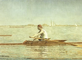 John Biglin dans un skiff simple