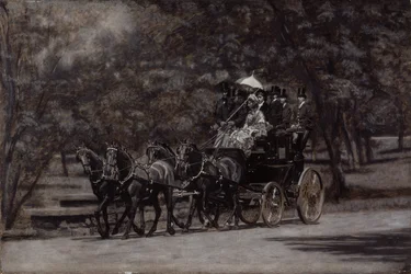 The Fairman Rogers Four-In-Hand (A May Morning in the Park) 1899 (huile sur toile)