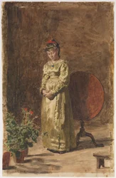 Jeune fille en méditation
