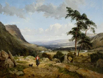 La Vallée de Llangollen, nord du Pays de Galles, 1856