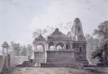 Un temple hindou dans le fort de Rohtas, Bihar
