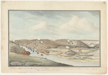 Attaque contre le fort Washington, vers 1776-1812 (aquarelle)