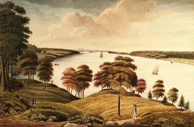 Vue de la rivière Hudson depuis Fort Knyphansen