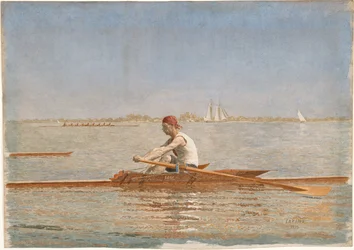 John Biglin dans un skiff