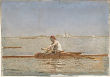 John Biglin dans un Skiff Simple, 1873