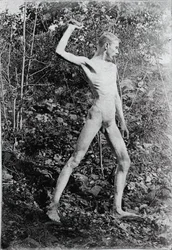 Lanceur de pierres, vers 1883