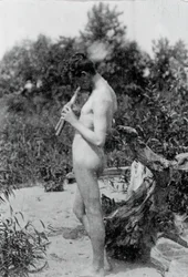Joueur de cornemuse debout, étude pour Arcadia, vers 1883