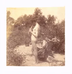 Étude de joueur de cornemuse debout pour Arcadia