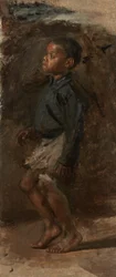 Étude pour Jeune garçon noir dansant : le garçon, probablement 1877.
