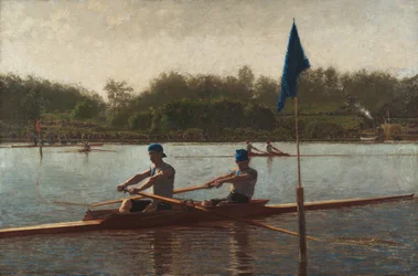 Les frères Biglin tournant la balise, 1873