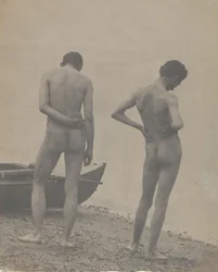 Thomas Eakins et John Laurie Wallace sur une plage, vers 1883