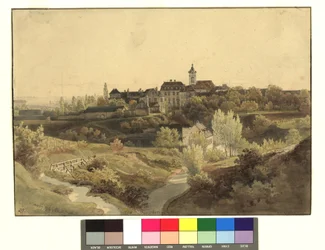 Oberdöbling, la chapelle Saint-Jean et les environs, vus du côté d
