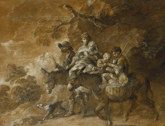 Une famille paysanne allant au marché