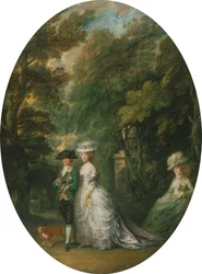 Henry, duc de Cumberland (1745-90), avec la duchesse de Cumberland (1743-1808) et Lady Elizabeth Luttrell (m. 1799)