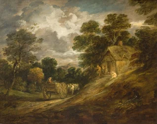 Paysage avec une Chaumière et une Charrette, 1786