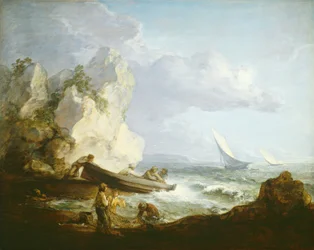 Rivage avec pêcheurs, vers 1781-1782