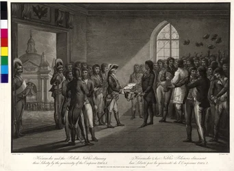 Tadeusz Kosciuszko et les aristocrates polonais demandent à Paul Ier de Russie de leur rendre leur liberté