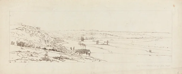 Vue des fontaines de Marly, et Saint-Germain-en-Laye vu au loin