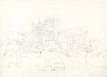 Cathédrale de Winchester, vue du nord-est