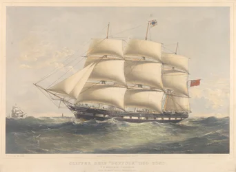 Le navire clipper Suffolk 1100 tonnes, c.1857-60