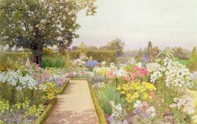 La bordure de lys à Great Tangley Manor, Surrey