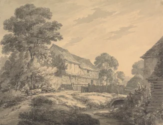 Ferme et bâtiments près d