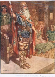 Et il cria à haute voix dans sa grandeur (litho)