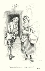 Illustration pour A Sentimental Journey de Laurence Sterne (lithographie)