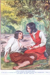 Lorna Doone et John Ridd (lithographie couleur)