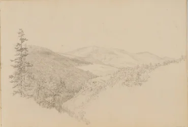 Kauterskill Clove du carnet de croquis de paysages et sujets animaliers, vers 1860-64