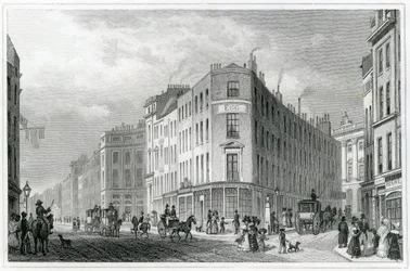 Piccadilly, depuis Coventry Street, 1830