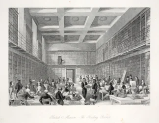 Salle de lecture et bibliothèque au British Museum, de 