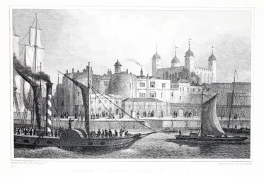 La Tour de Londres, depuis la Tamise, de 