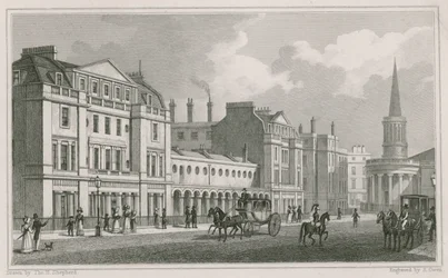 Côté ouest de Langham Place, Marylebone, Londres, y compris l