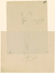 Femme aux bras tendus