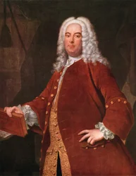 Georg Friedrich Händel, 1685-1759, compositeur allemand, vers 1750