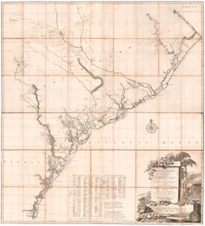 Carte de la Caroline du Sud et d