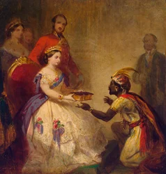 La reine Victoria donnant la Bible à un chef africain