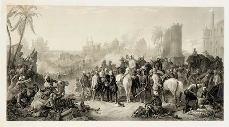 Le soulagement de Lucknow, et la rencontre triomphante de Havelock, Outram et Sir Colin Campbell, 1862