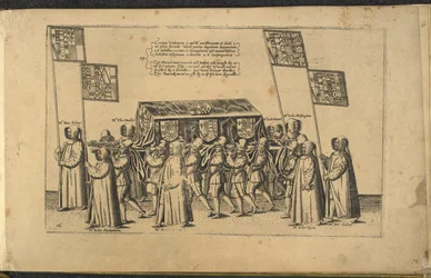 Les funérailles de Sir Philip Sidney, gravées par Theodore de Brij