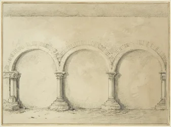 Arches et colonnes dans les locaux de Mereweather entre Nicholas Street et Corn Street