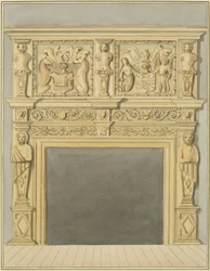 Cheminée datée de 1632, au 128 Redcliffe Street