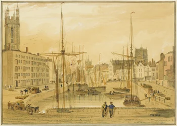 Vue depuis le pont de pierre, tête du quai (St Giles