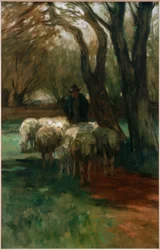 Berger avec troupeau